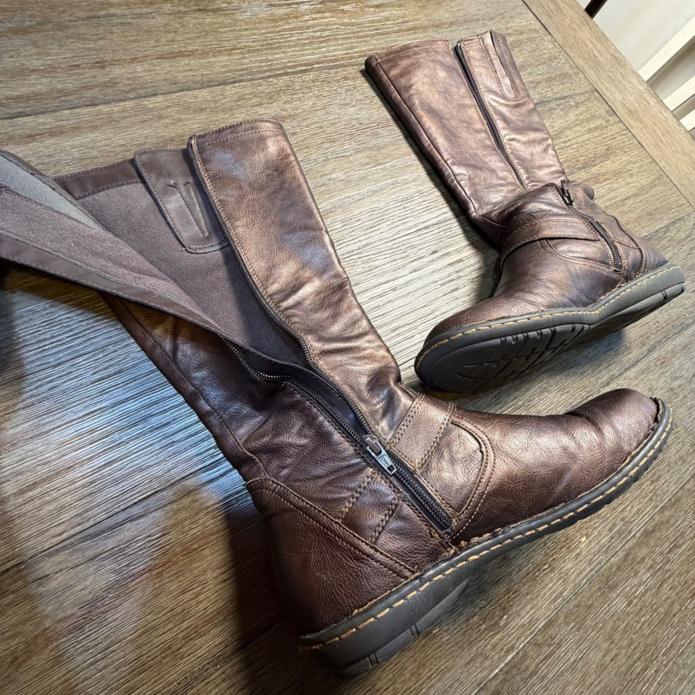 b.o.c. Born Concept Womens 10M Bronze Metallic Tall Riding Boots - Picture 6 of 10